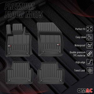 Volvo V60 Floor Mat - Omac - Proline Premium TPE - Black - 2020-2023 Volvo V60 Floor Mat - Omac - Proline Premium TPE - Black - 2020-2023